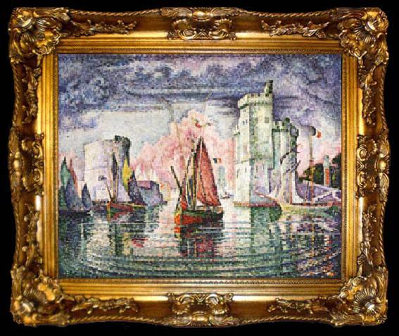 framed  Paul Signac Port of La Rochelle, ta009-2